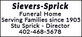 Sievers - Sprick Funeral Home Sponsorship Banner